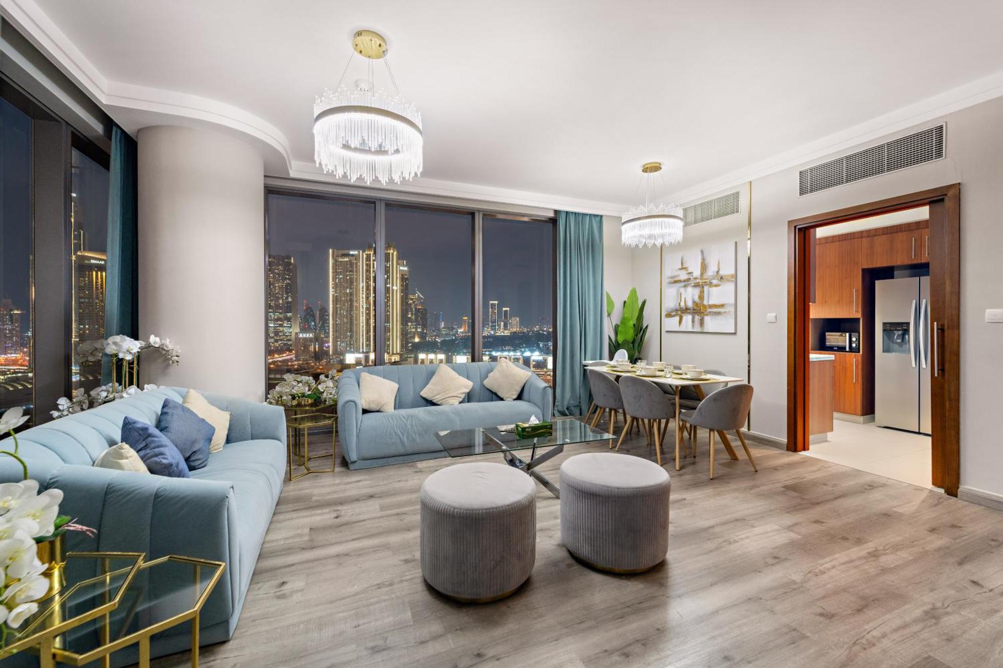 First Class 2Br With Full Burj Khalifa And Fountain View Дубай Экстерьер фото
